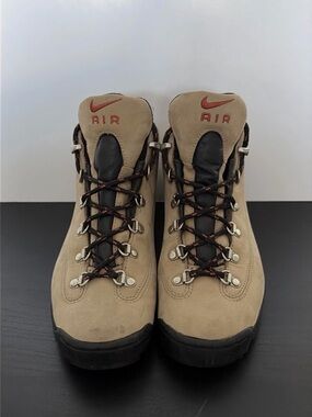 Nike Tan and Black Women's Combat/Moto Boots